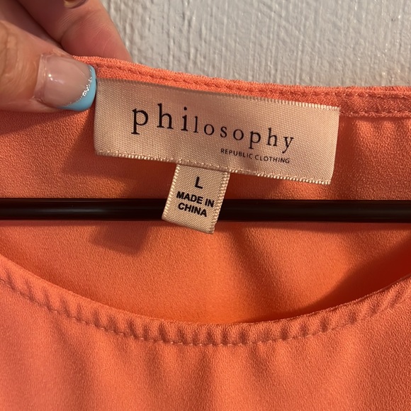 Size large philosophy top coral - Picture 2 of 5